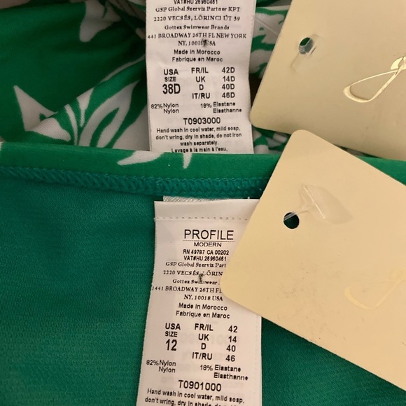 “PROFILE BY GOTTEX” Ruffled Leafy Bikini - Picture 12 of 12